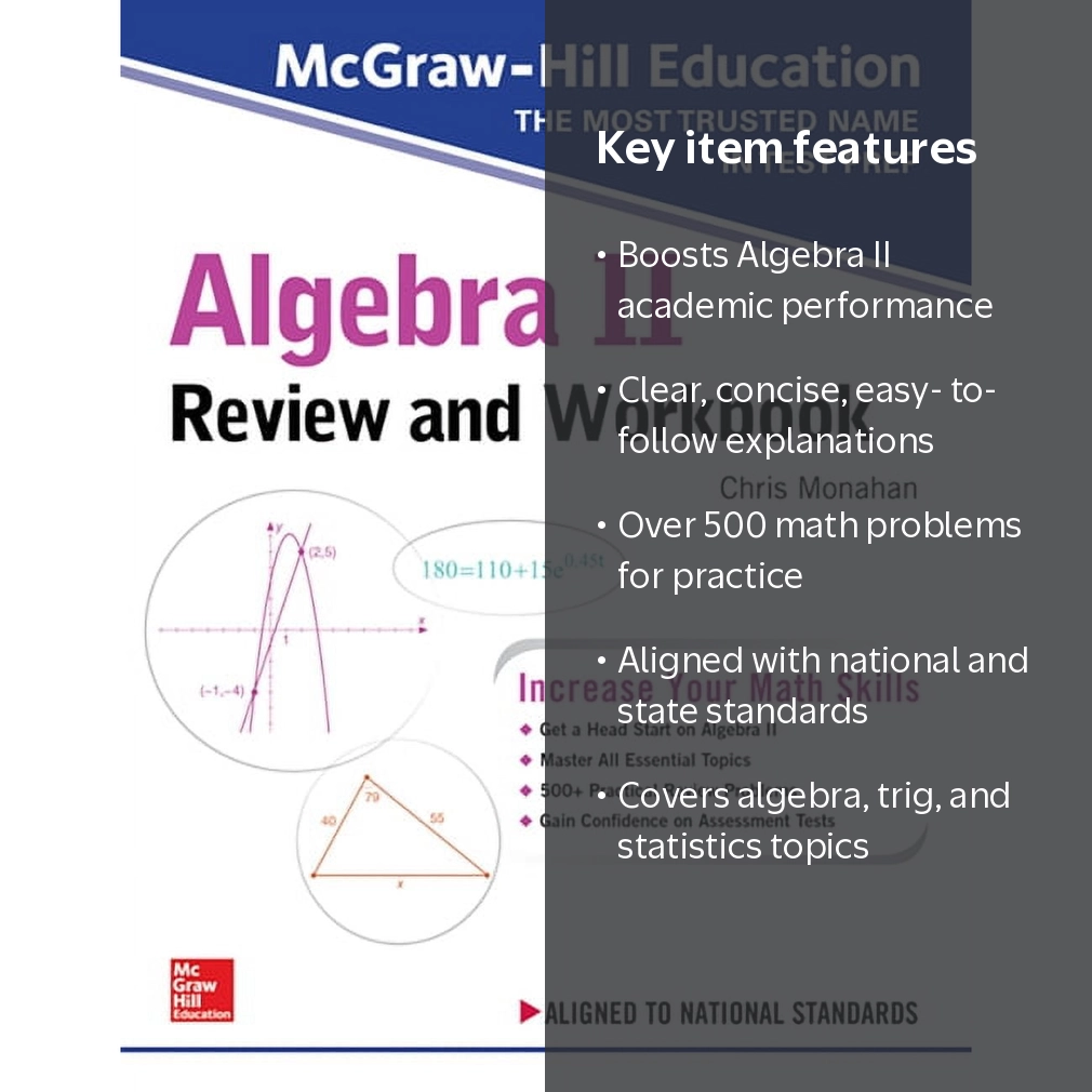 McGraw-Hill Education, Algebra II Review Workbook, 9781260128888