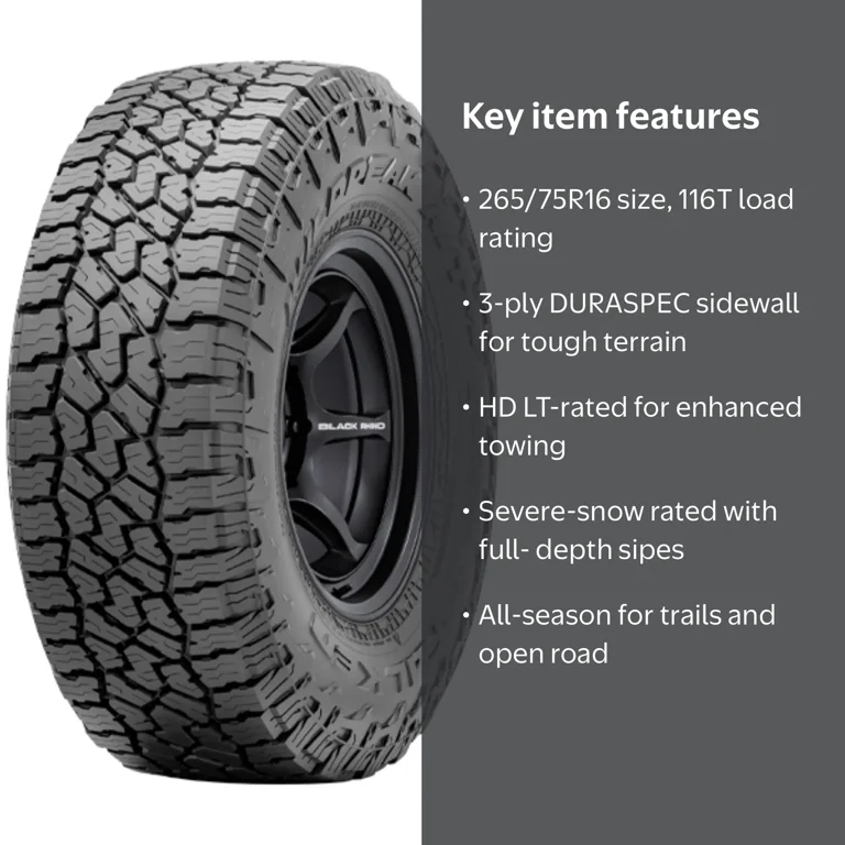 Falken, All Terrain Tire, 265/75R16, 116T, All Season - Walmart.com