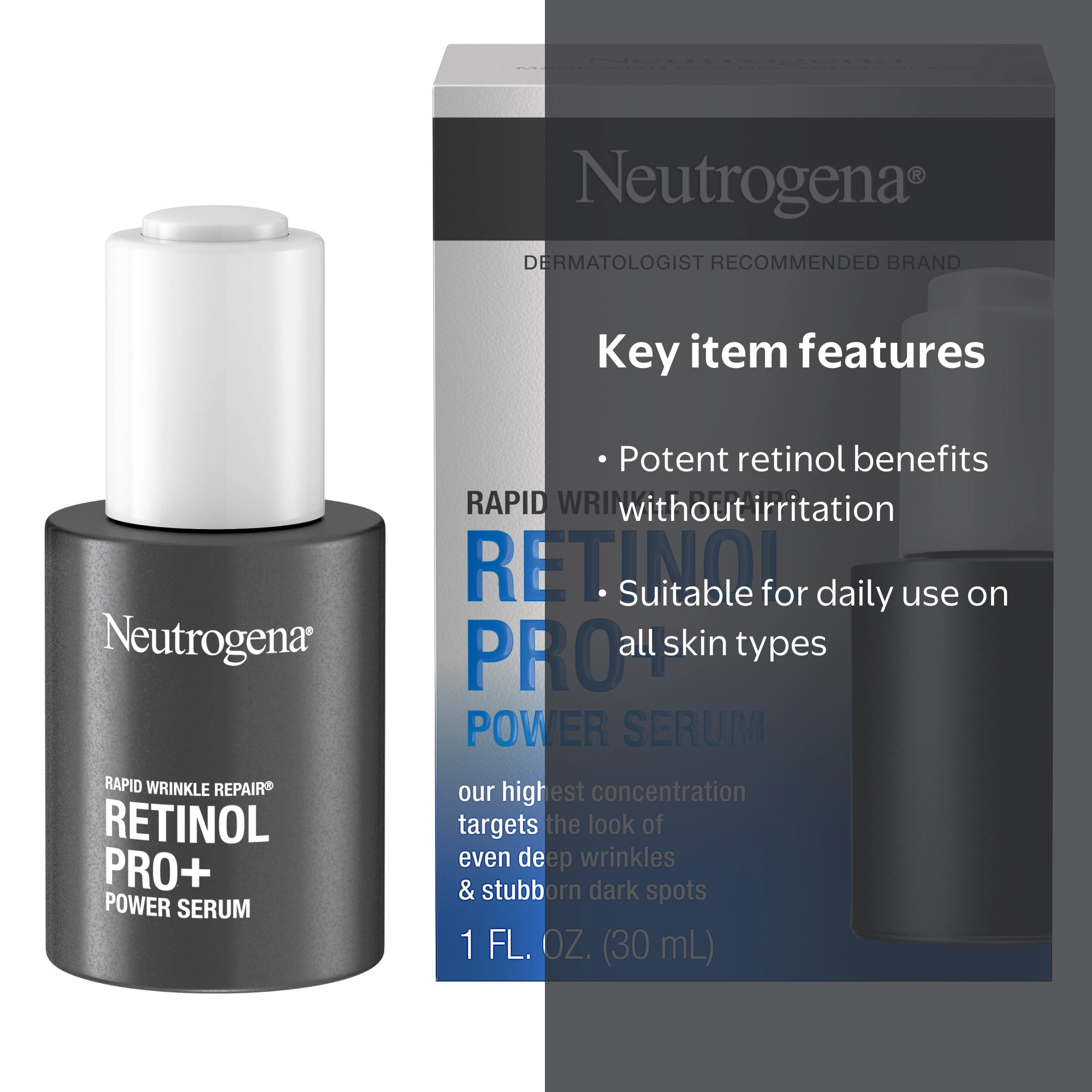 Neutrogena Rapid Wrinkle Repair Retinol Pro+ Power Serum, 1 fl. oz