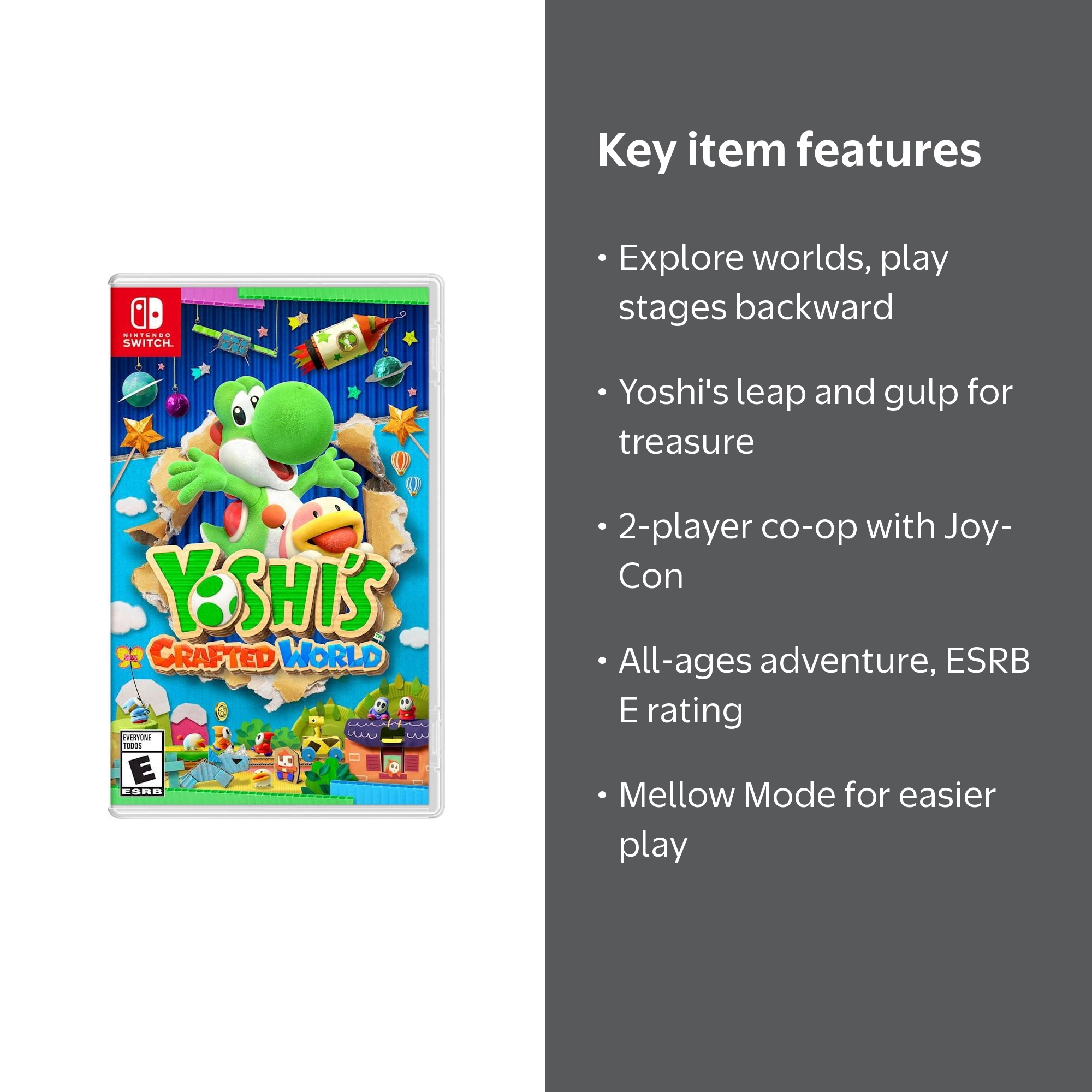 Nintendo's Yoshi's Crafted World Game, Adventure and Puzzles, for