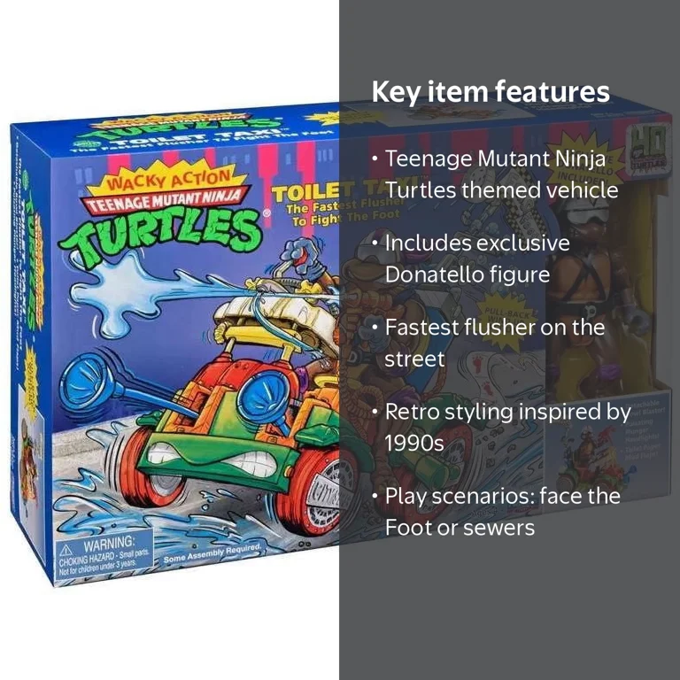 Teenage Mutant Ninja Turtles Toilet Taxi Wacky Action Vehicle