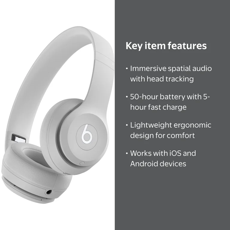 Beats by Dr. Dre, Wireless Headphones, Solo4, Drenched Gray