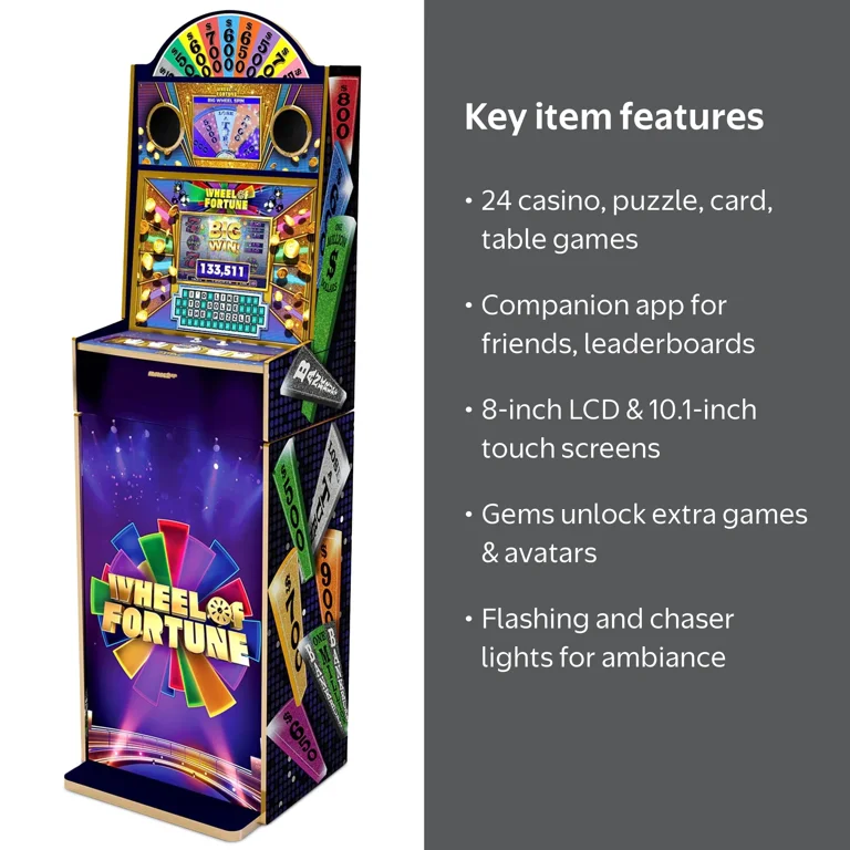 Arcade1Up Wheel of Fortune Tall Stand Up Cabinet Video Arcade