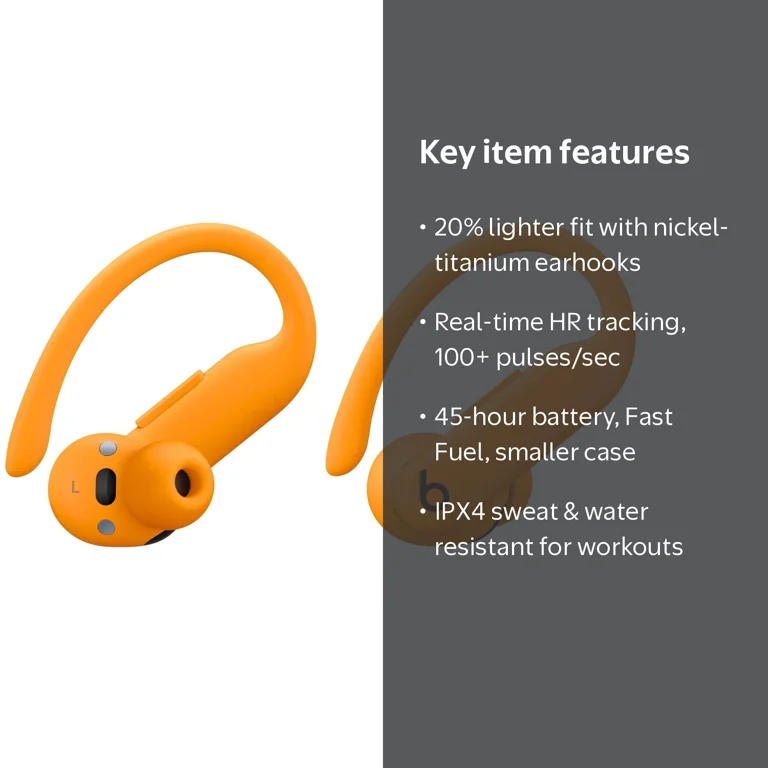 Beats, Powerbeats Pro 2, High-Performance Earbuds, Electric Orange