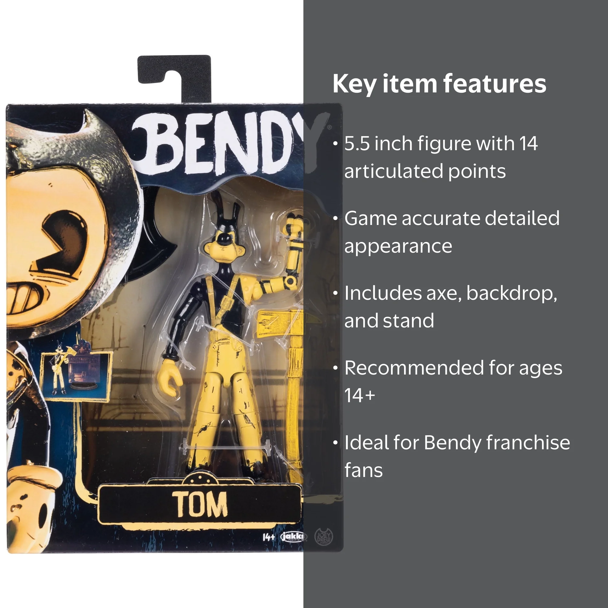 Bendy Series Tom 5.5 inch Action Figure with Axe Accessory from