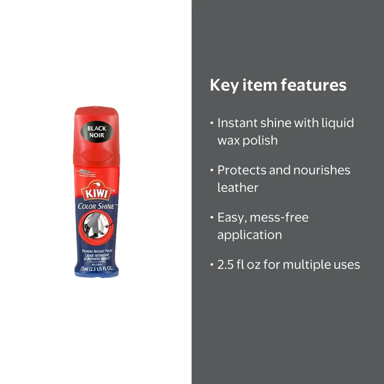 Kiwi Blue Color Shine, 2.5 Fluid Ounce - Instant Leather Polish
