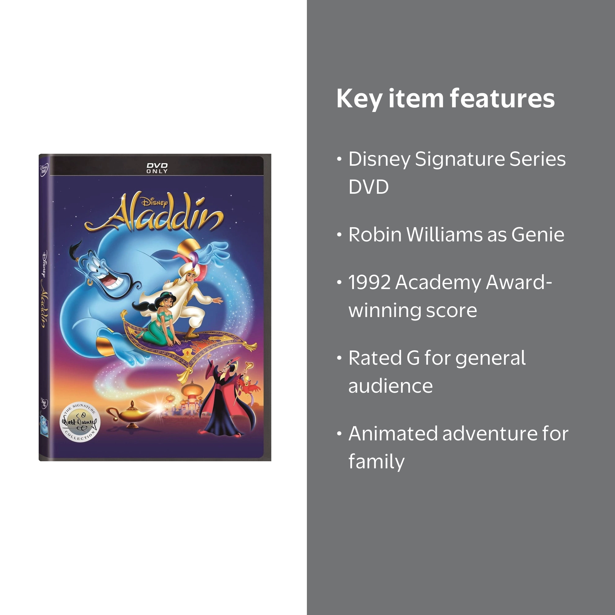 Aladdin Disney (Signature Collection) (DVD) Animation - Walmart.com