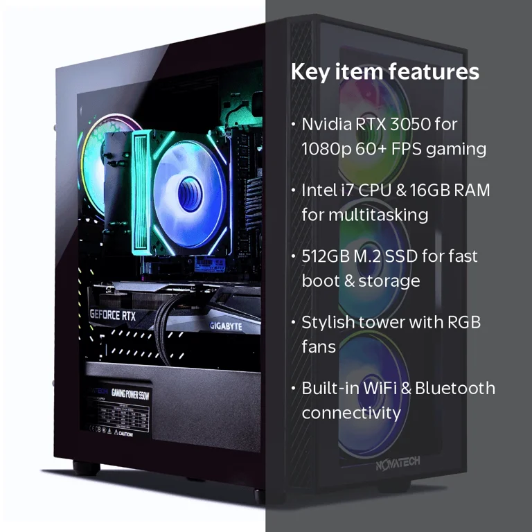 PC COMPUTER DESKTOP GAMING I5-14400 RAM 32GB SSD 1 TB RTX 4060 WI-F