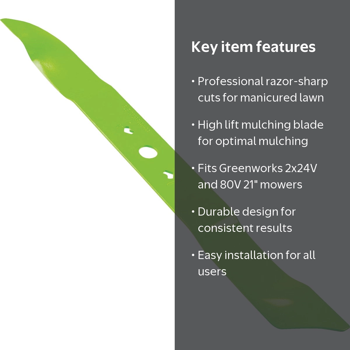 Greenworks 21 In. High Lift Mulching Blade 2994402 - Walmart.com