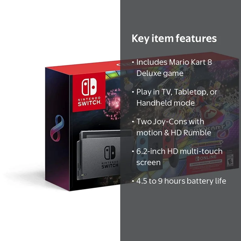 Nintendo Switch Console Bundle with Mario Kart 8 Deluxe - Walmart.com