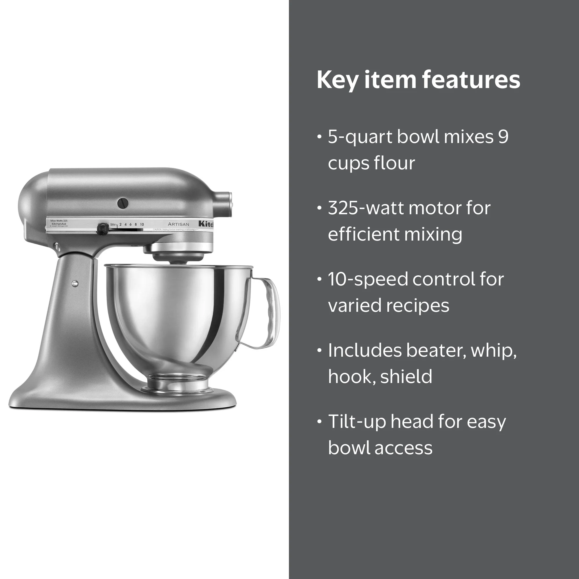 KitchenAid Artisan スタンドミキサー シルバー　お値下げ k2-_7ec6667a-f806-440d-9734-