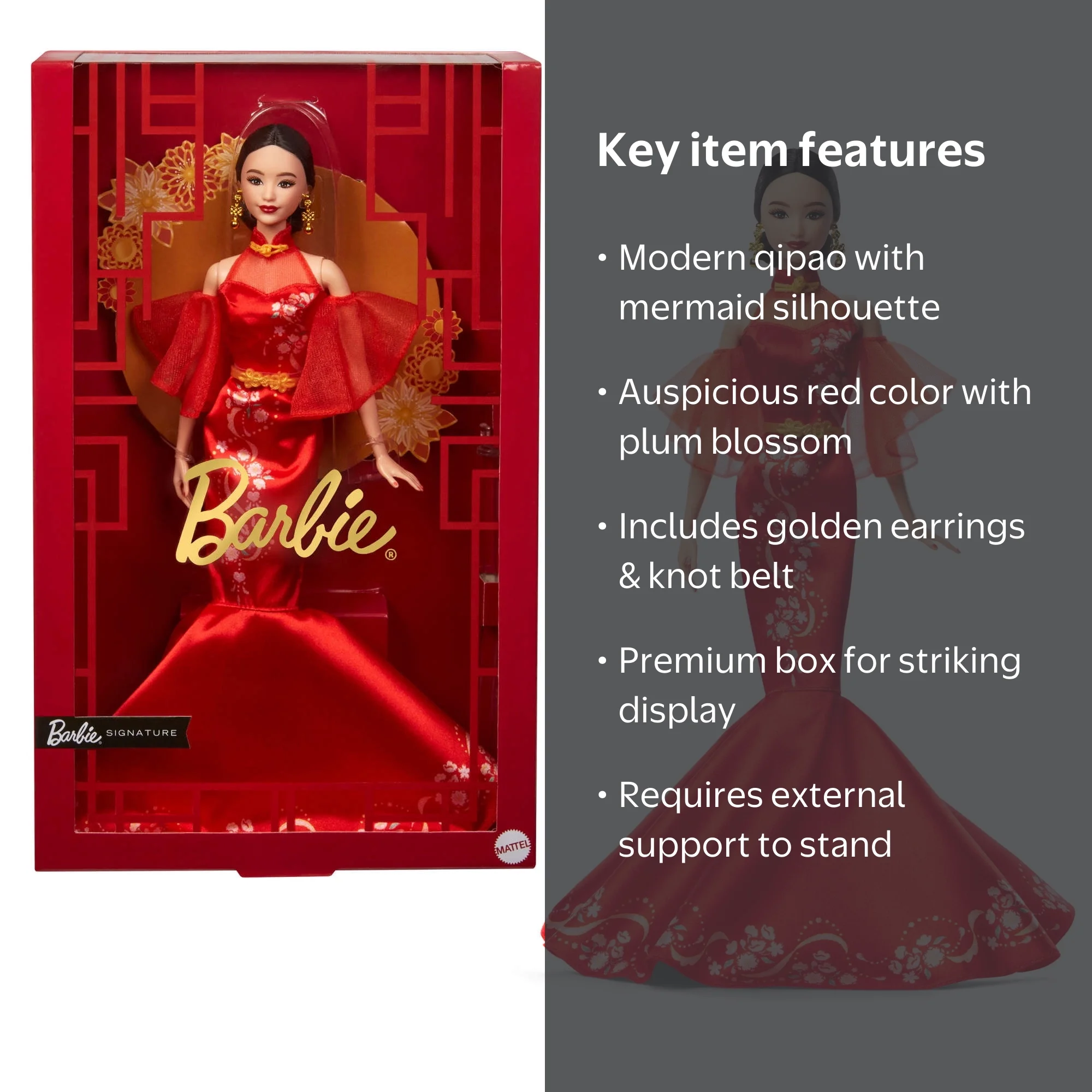 Barbie Signature Lunar New Year Barbie Doll Collectible with Qipao