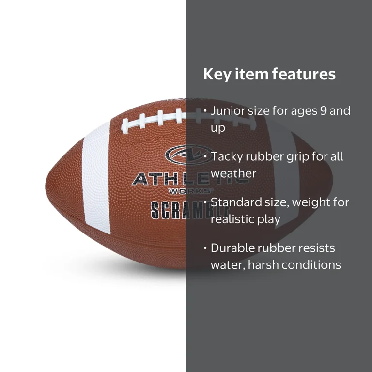 Athletic Works Scramble Series Football - Junior for Players 9