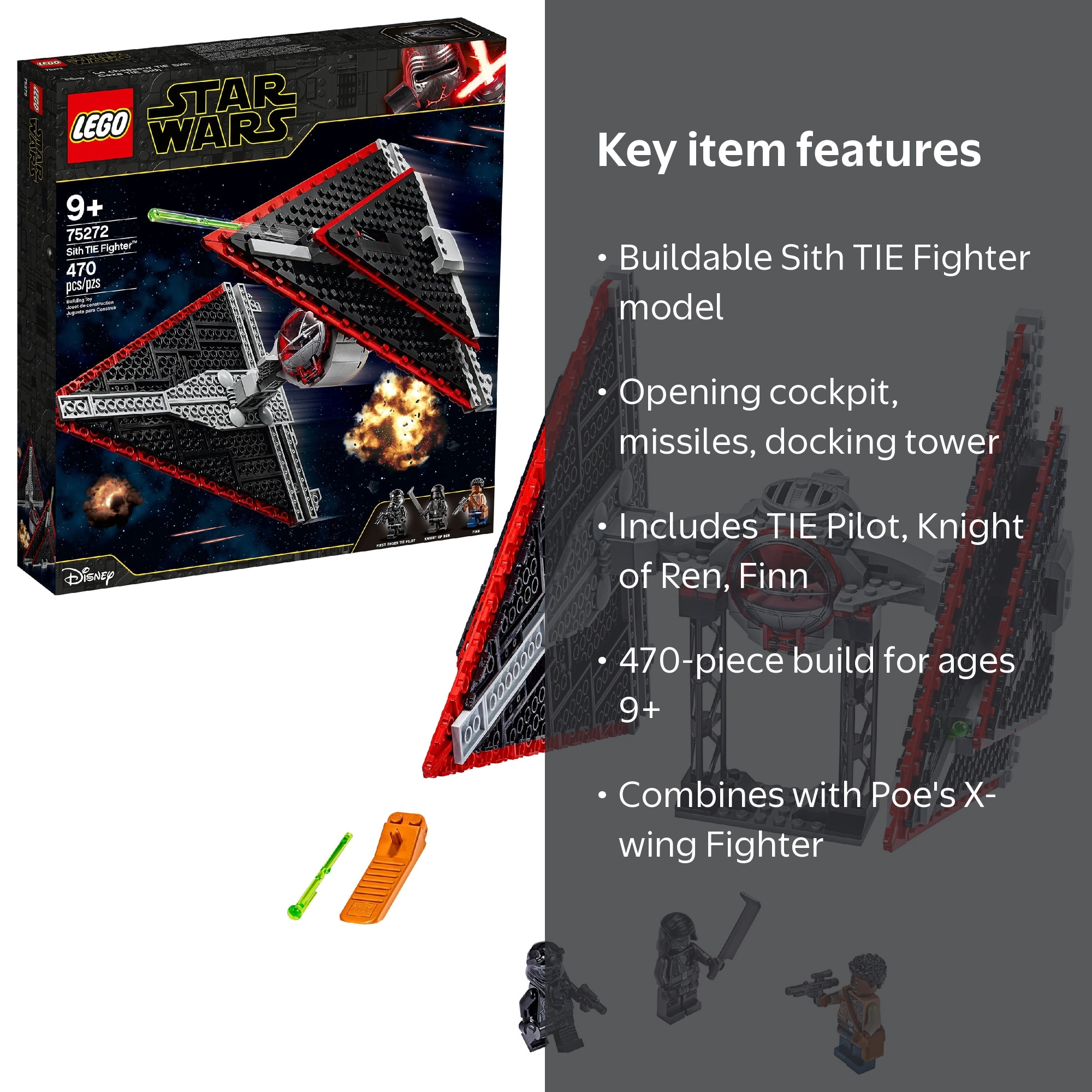 スターウォーズシリーズ LEGO Star Wars Sith TIE Fighter 75272 Collectible Building Kit