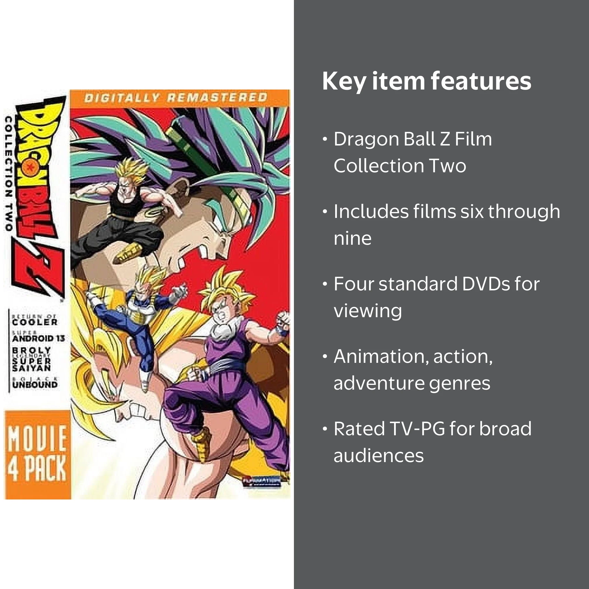 DRAGON BALL Z-MOVIE PACK #2-MOVIES 6-9 (4DISCS) (DVD Crunchyroll