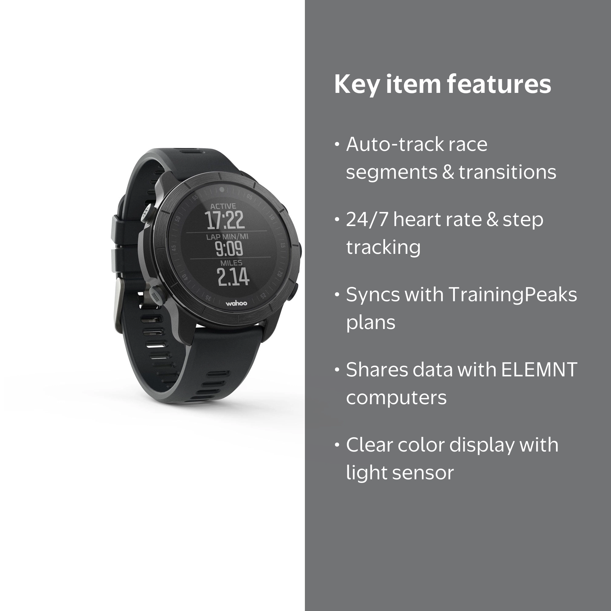 Wahoo ELEMNT Rival Running/Multisport GPS Smartwatch - Walmart.com