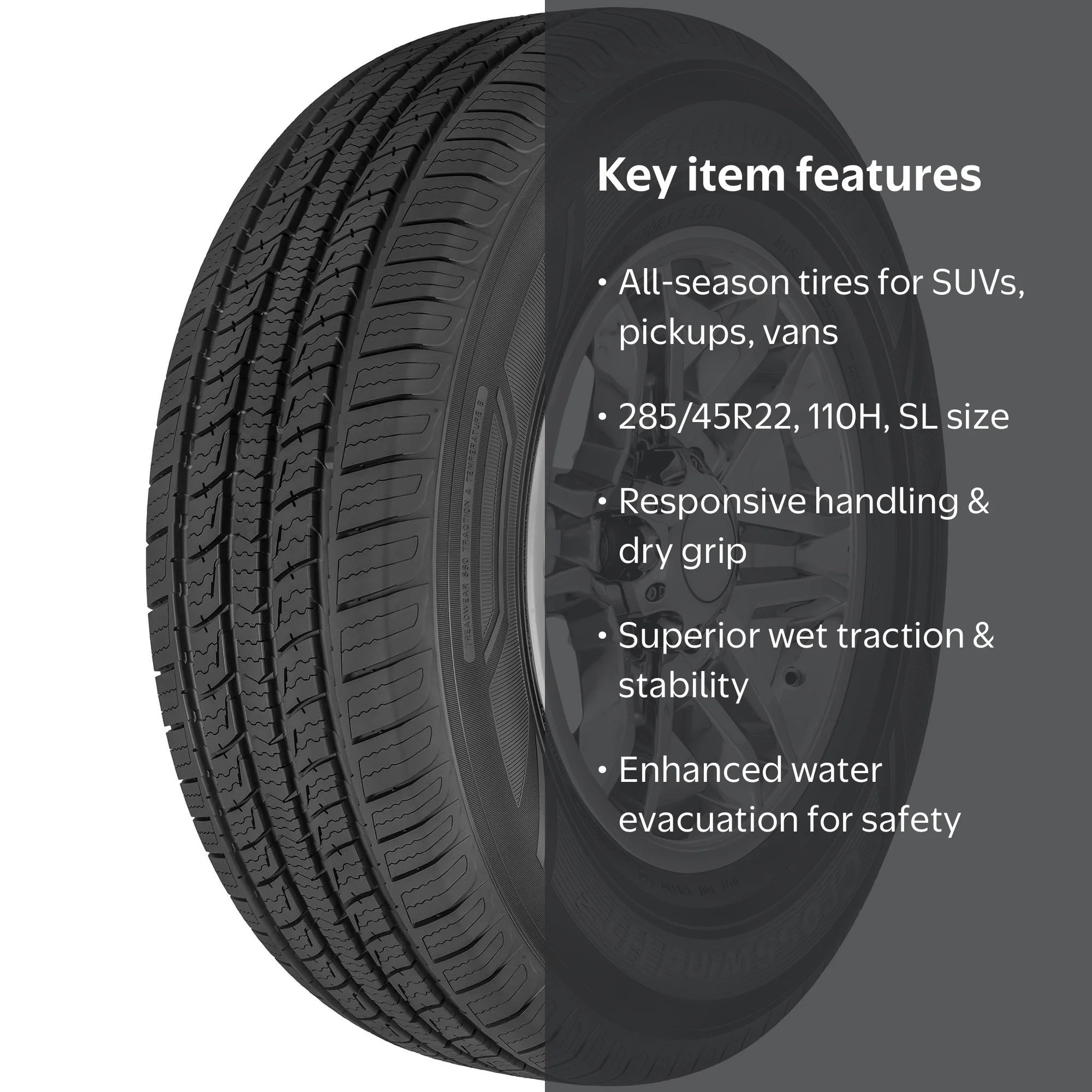 Free Shipping! Linglong Crosswind HT2 285/45R22 110H All Season