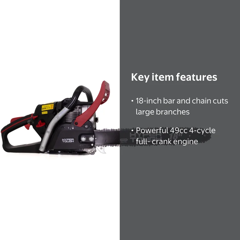 Hyper Tough 18 in 49cc 4-Cycle Gas Powered Chainsaw with Carry