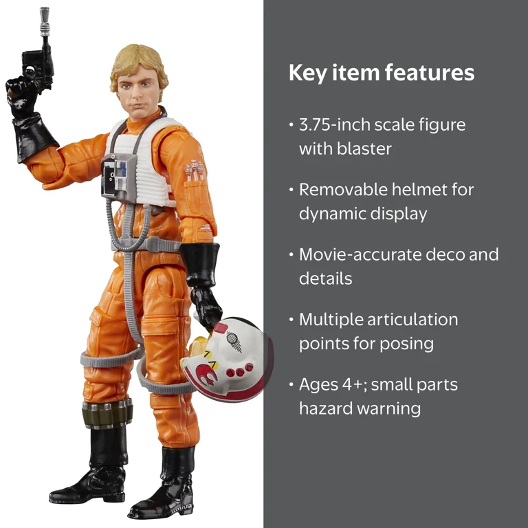 Star Wars, Action Figure, Luke Skywalker, 3.75 Inch - Walmart.com