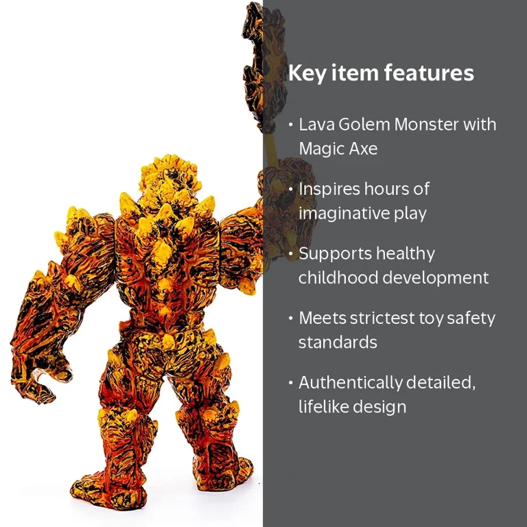 シュライヒ Schleich 石の怪人 溶岩モンスター ゴーレム Schleich Eldrador Creatures Lava Golem Monster with Magic Axe