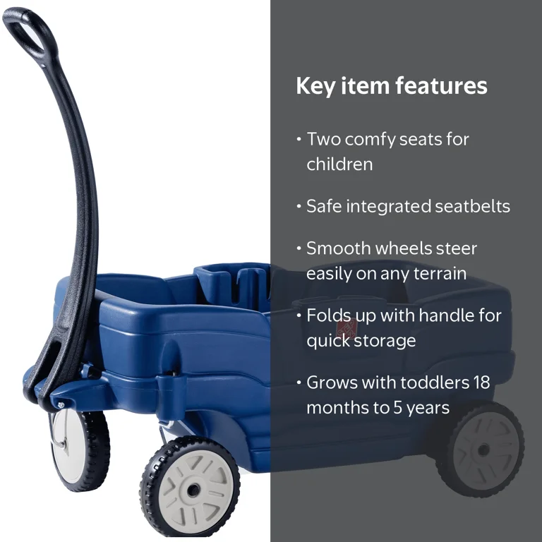 Step2 Neighborhood Wagon Toddler Riding Toy with Seatbelts and