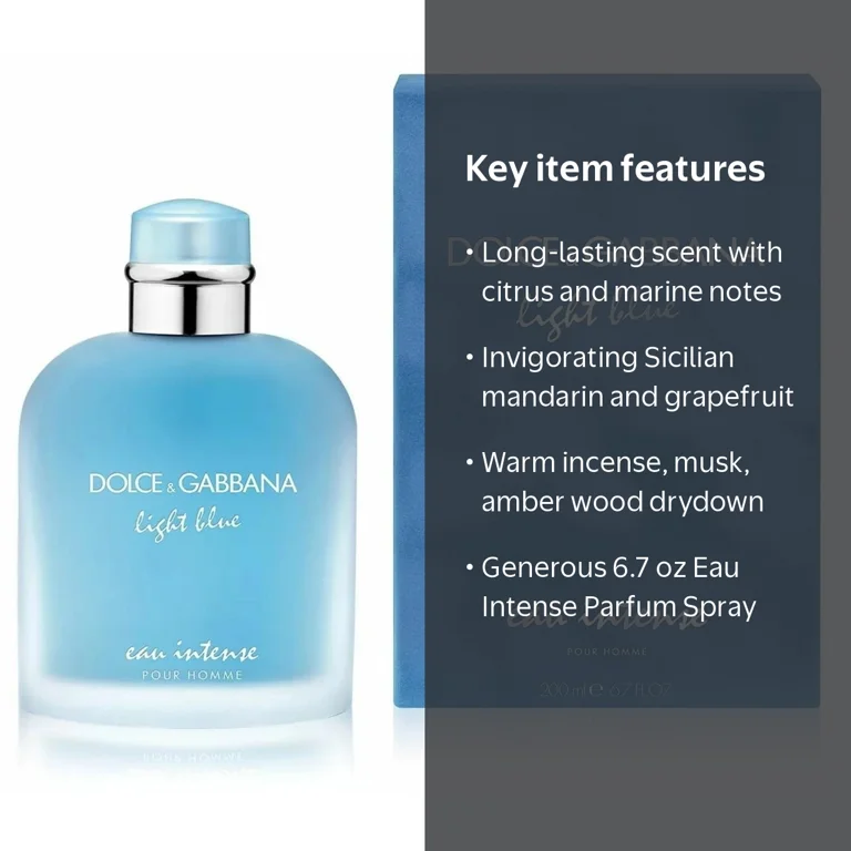 Dolce & Gabbana Light Blue Pour Homme Eau Intense Parfum Spray