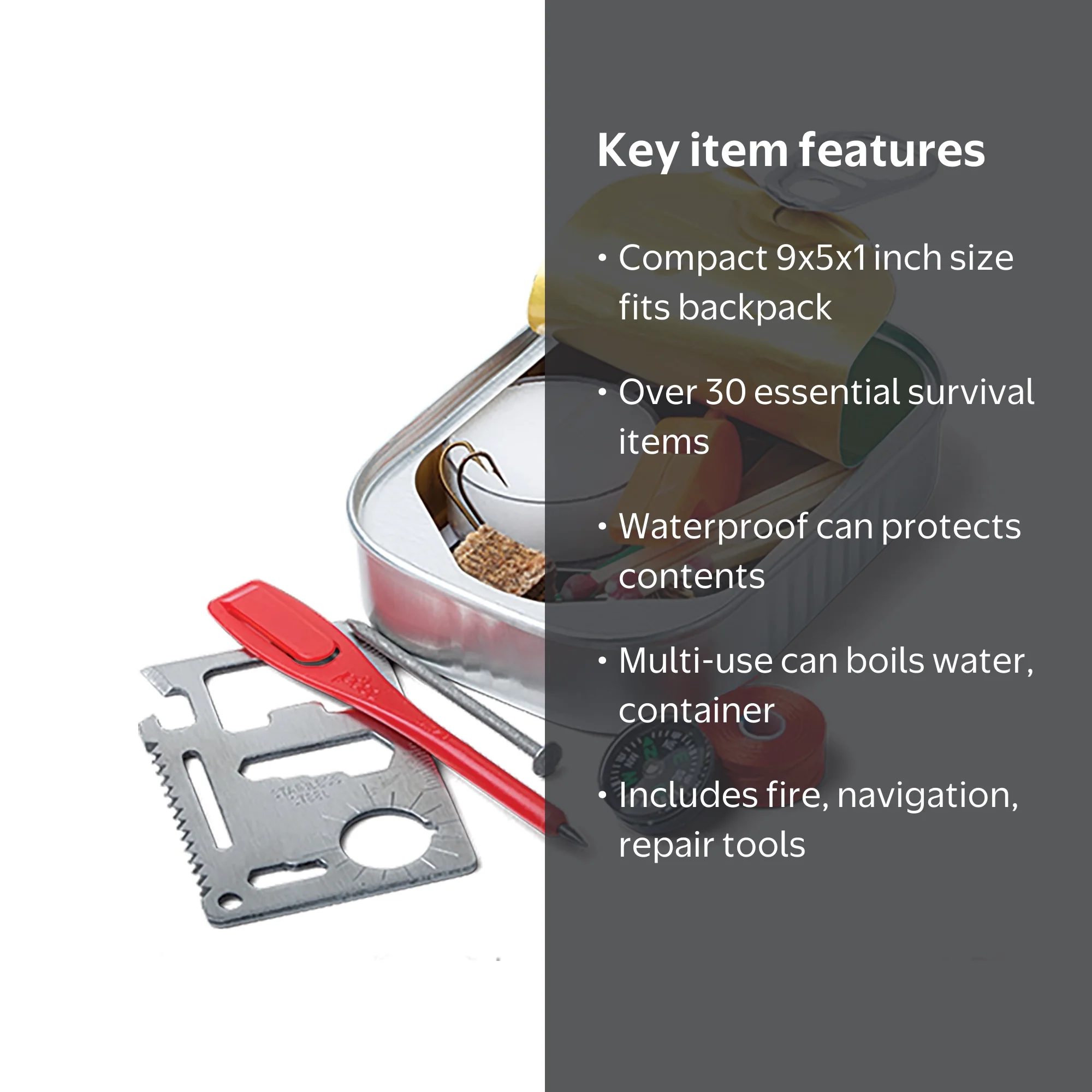 しャンソンケアリングセット Coghlan's Survival Kit-In-A-Can - Walmart.com