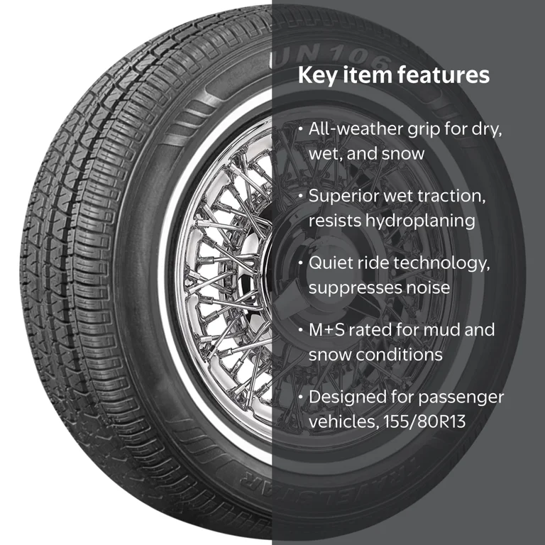 Travelstar UN106 All Season 155/80R13 79T Passenger Tire - Walmart.com