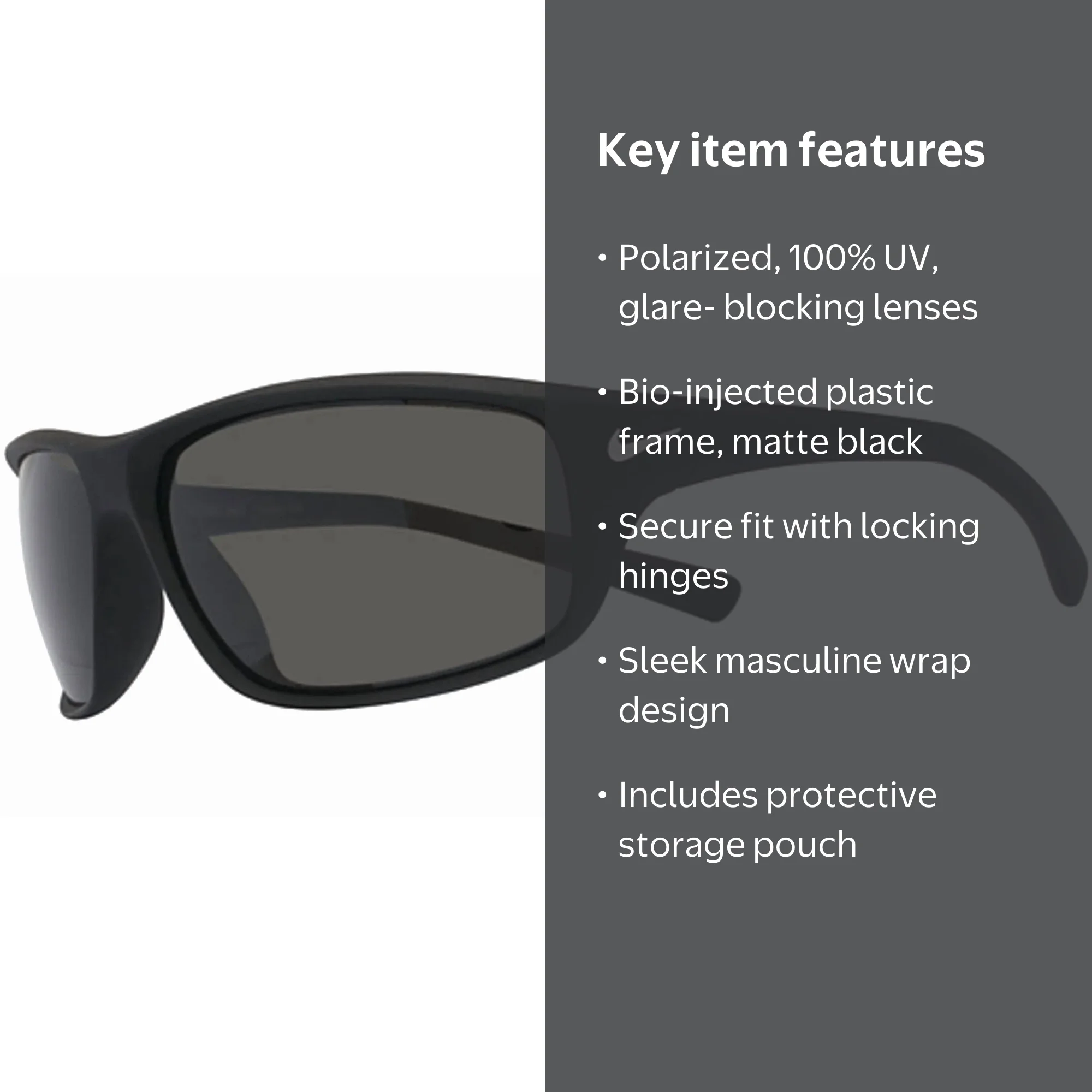 Nike Adrenaline P Polarized Men's Matte Black Sport Wrap