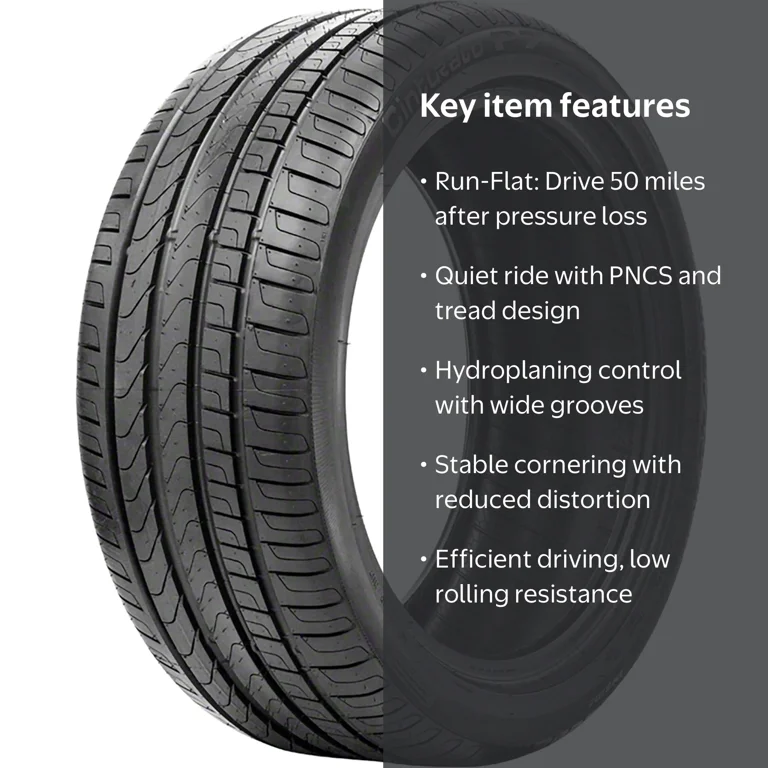 Pirelli Cinturato P7 245/40R19 98Y XL Summer Tire, Run-Flat