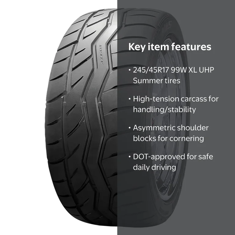 Falken Azenis RT-615K+ UHP Summer 245/45R17 99W XL Passenger Tire