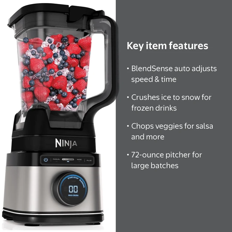 Ninja Detect Power Blender, Crush, Chop, BlendSense Technology, 3
