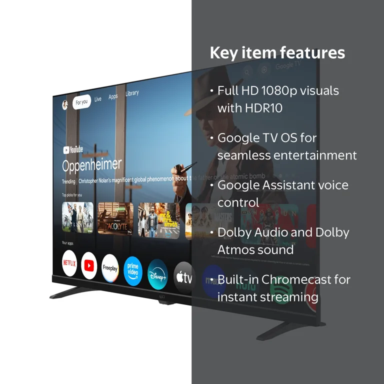 FPD 40-inch Google TV Smart OS 2025 Full HD 1080p HDR10 & Dolby