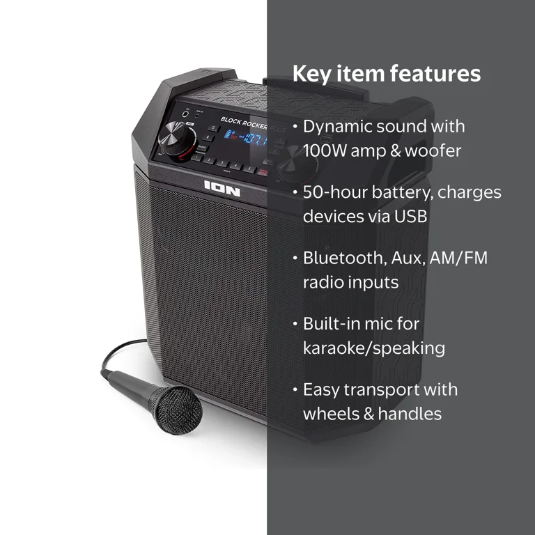 iON Block Rocker Plus Portable Speaker - Walmart.com
