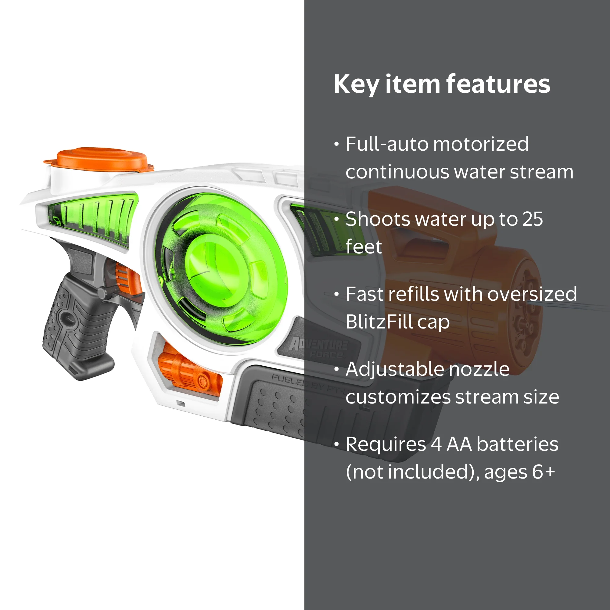 Adventure Force Water Strike Blitz Stream Full-Auto Motorized