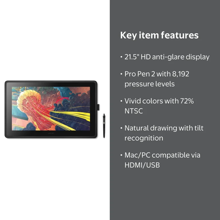 Wacom Cintiq 22 Drawing Tablet with HD Screen Graphic Monitor 8192