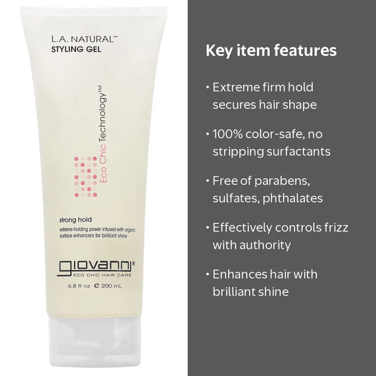 Giovanni, Natural Styling Gel, Strong Hold, 6.8 oz - Walmart.com