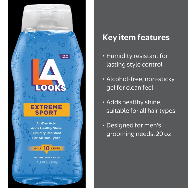 LA LOOKS, Extreme Sport Tri-Active Hold Gel, 20 oz, All Hair Types