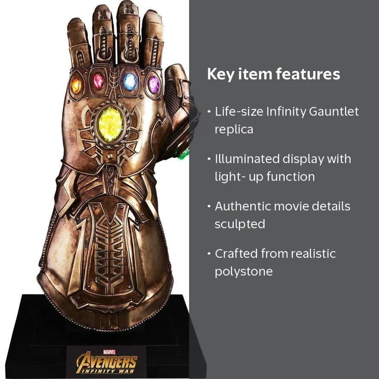 Marvel Infinity Gauntlet レプリカ Marvel Avengers Infinity War Infinity Gauntlet Light-Up Replica