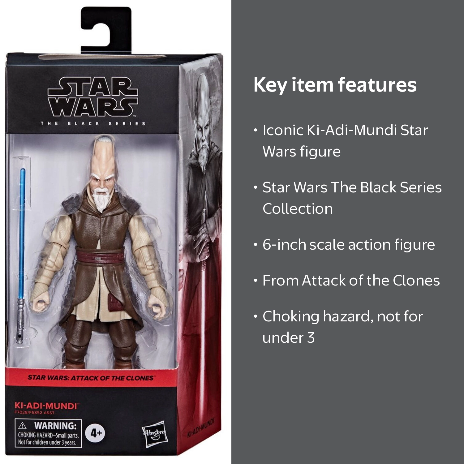 Star Wars, Ki-Adi-Mundi, Attack of the Clones, 6 Inch Action