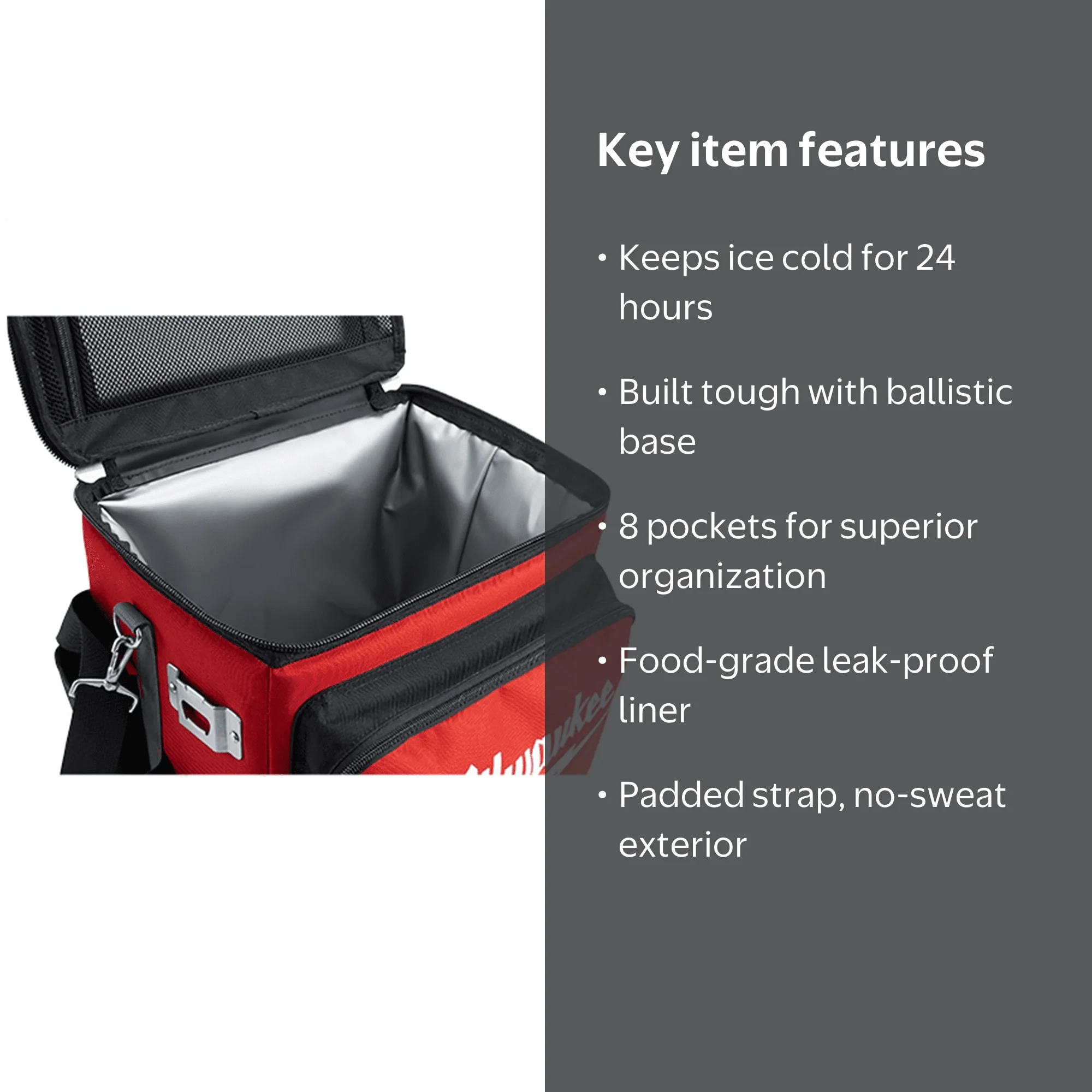 Milwaukee Tool Jobsite Cooler, Leak Proof, Double Insulation, 24hr