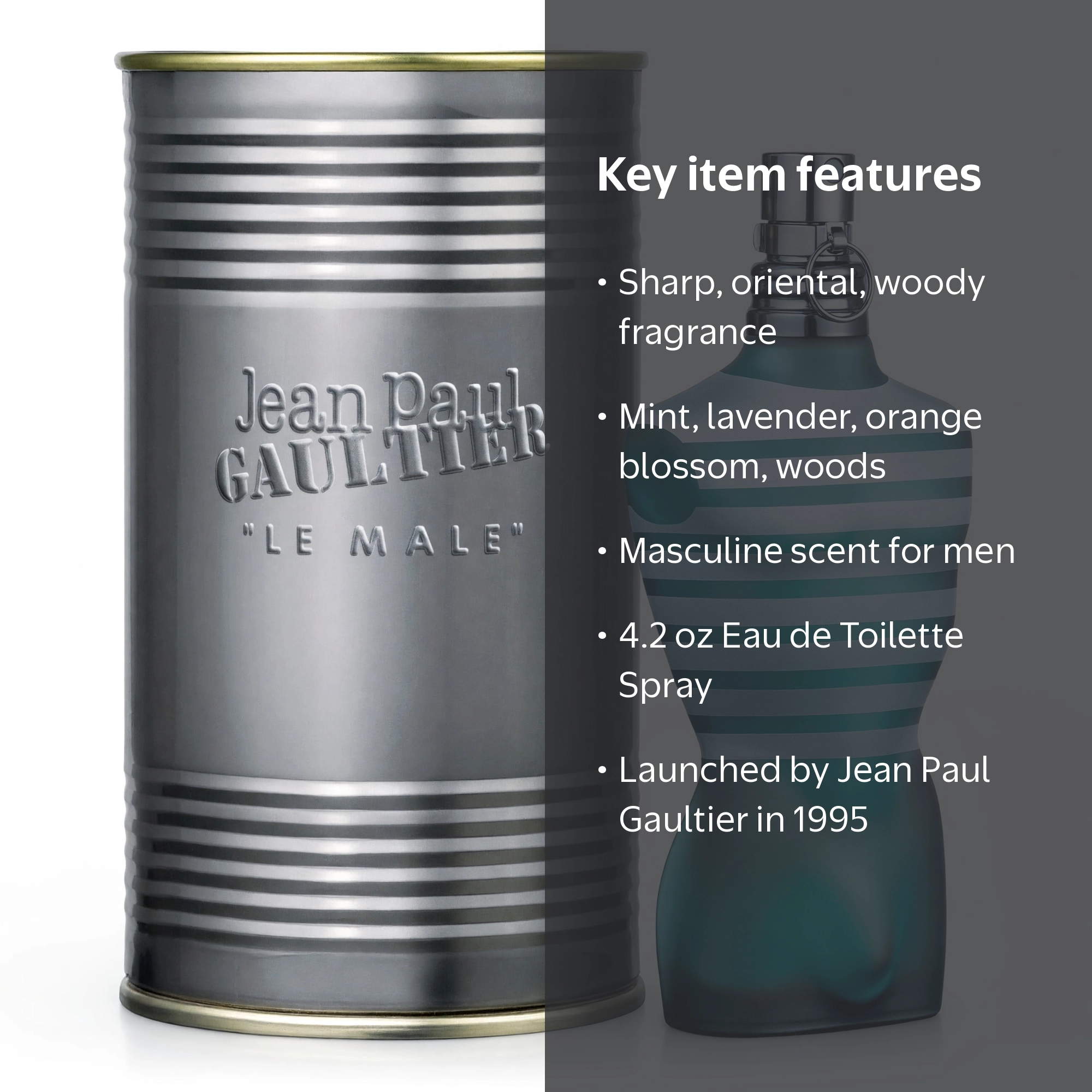 Jean Paul Gaultier 4.2 Edt Sp for Men, 4.2 oz, Oriental Woody