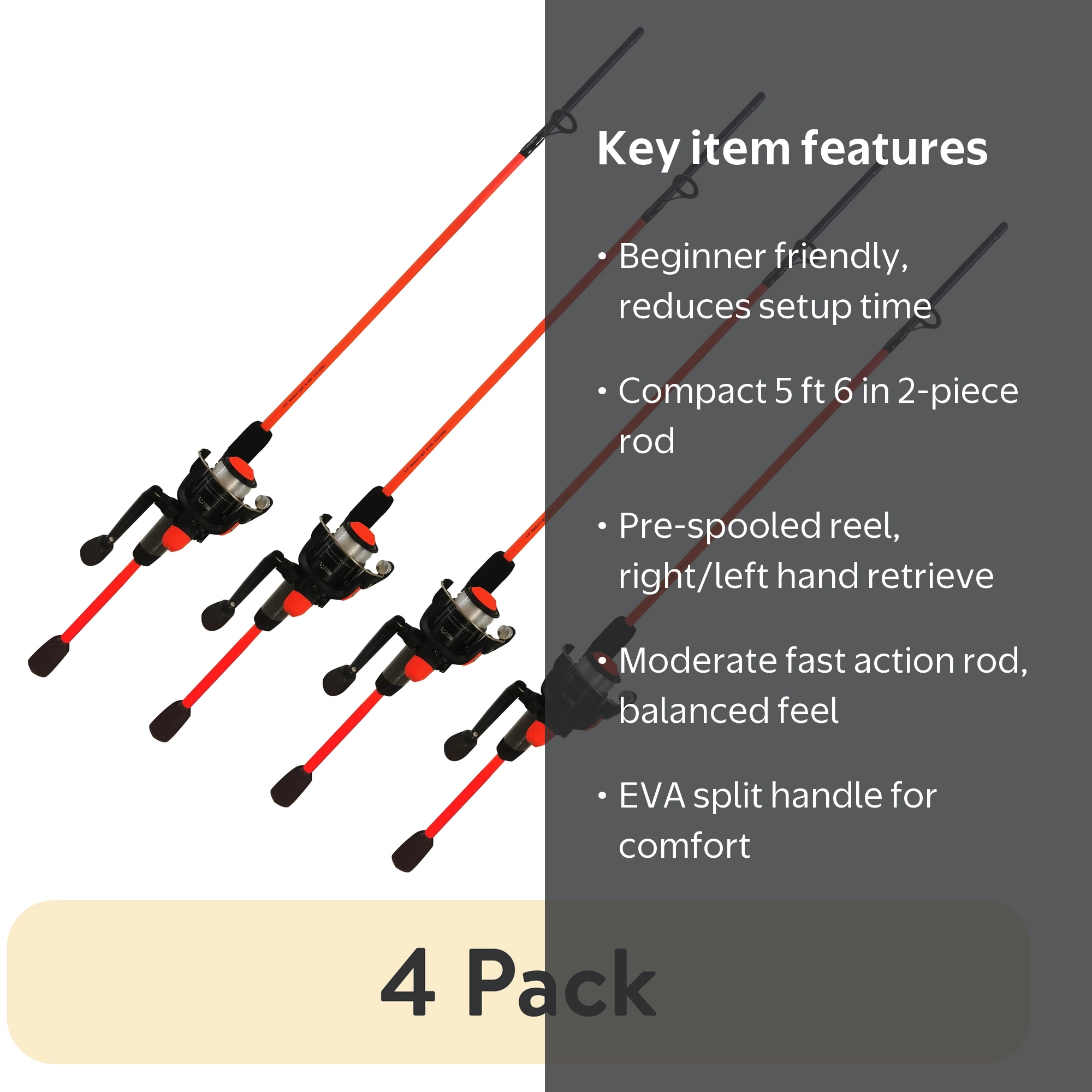 Rod＆Reel　ロッド＆リール　Vol.1、2、3、4の4冊セット、オマケ2冊 Free Shipping! Ozark Trail 4 Pack Wayfarer Spinning Fishing Rod