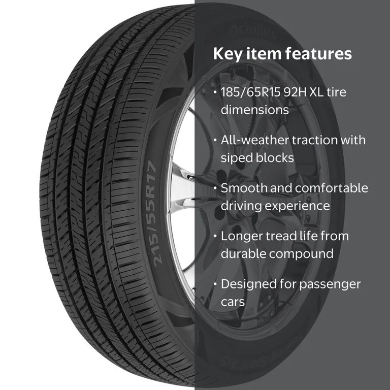 Achilles, Passenger Tire, 185/65R15 92H XL, All Season Tread