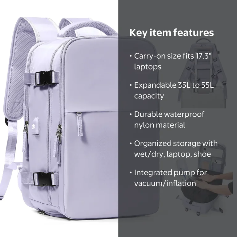 backpacks for flight travel VGCUB Carry on Backpack Women Men Large Laptop Gym Work Frontier Airlines Personal Item Bag Business Airport Lightweight Backpack Approved Mochilas de Viaje,Blue : Electronics it effortlessly fits clothes SYCNB Vacuum Seal Compression Large