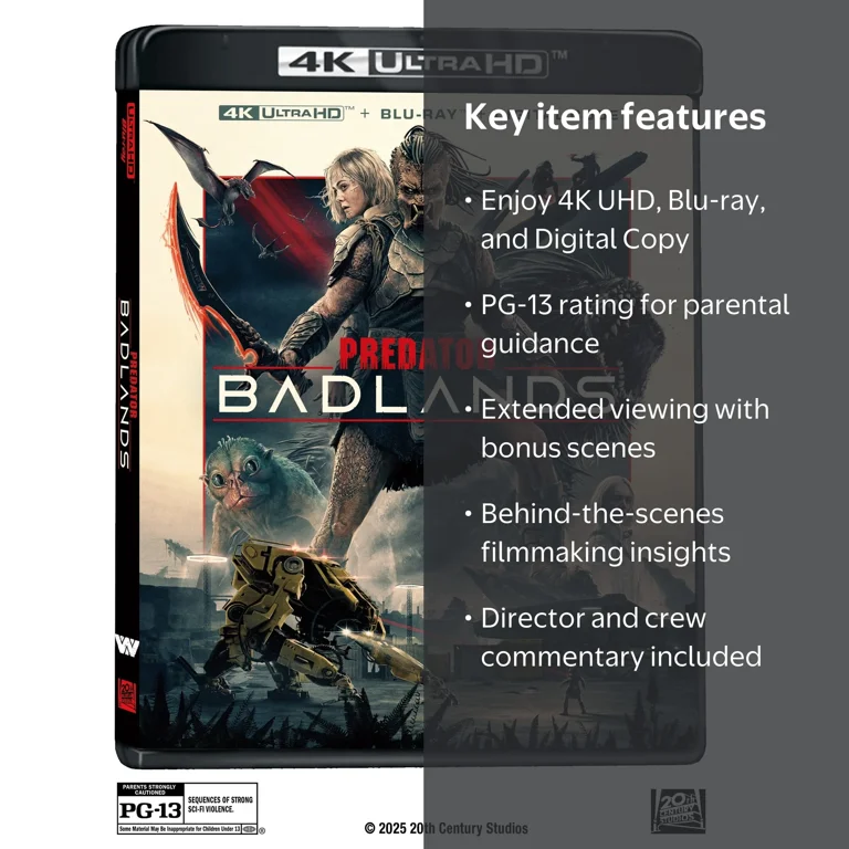 Predator: Badlands (4K Ultra HD + Blu-ray + Digital Copy) 20th