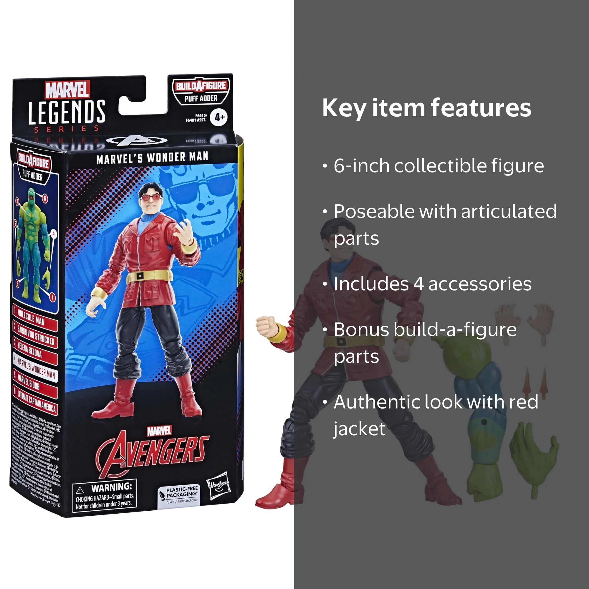 Marvel Legends Series: 6” Marvel's Wonder Man Action Figure