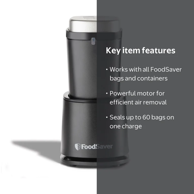 FoodSaver V1100 Cordless Handheld Food Vacuum Sealer, Black