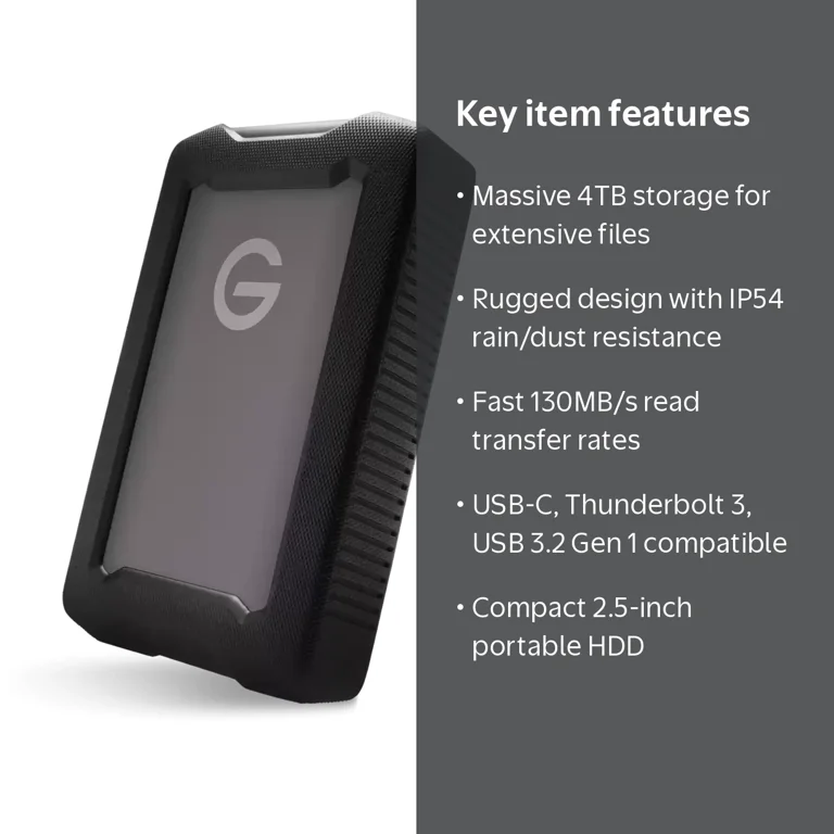 SanDisk Professional G-DRIVE ArmorATD 4TB Portable External Hard SanDisk Professional G-DRIVE ArmorATD 4TB Portable External Hard