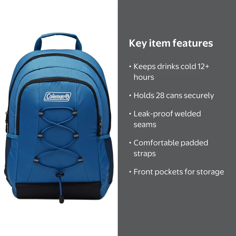 coleman mini backpack Walker Square Shingle Gray this cooler is built for seamless and comfortable transportation Coleman Now Soft Backpack Cooler